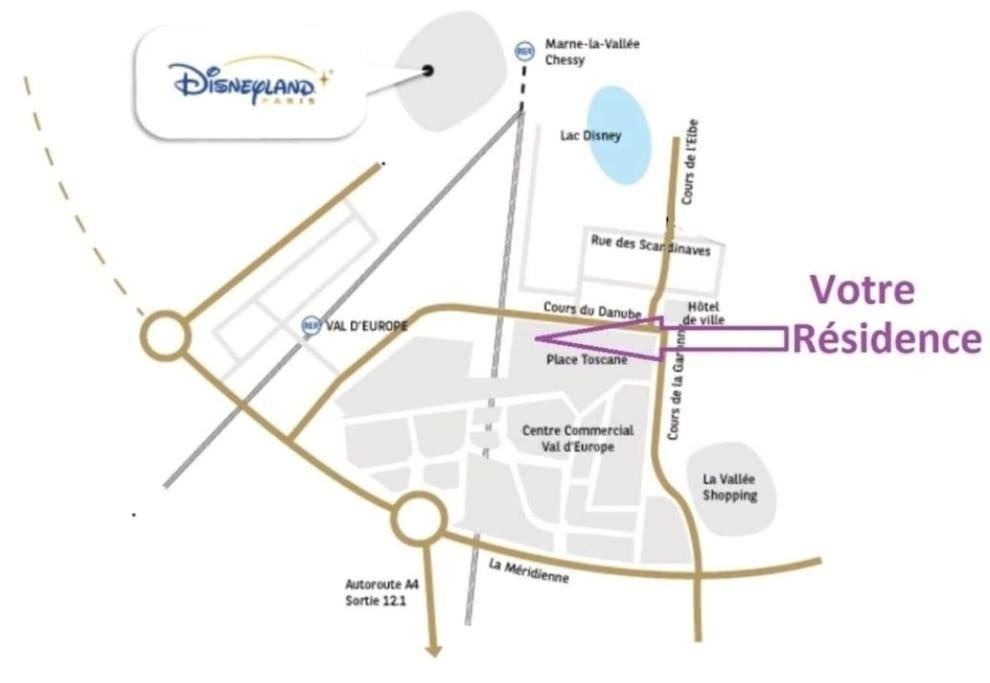 Superbe Appartement A 5 Minutes De Bus De Disneyland Serris Esterno foto